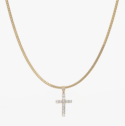 Pendentif Croix Iced (Or)