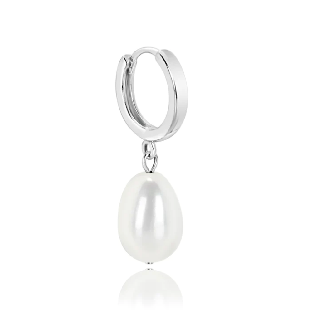 Boucle d'Oreille Perle (Argent)