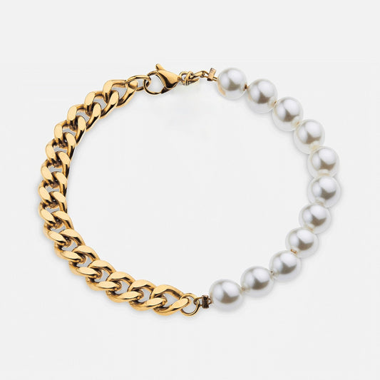 Bracelet Cubain-Perles (Or) - Ovation Designs